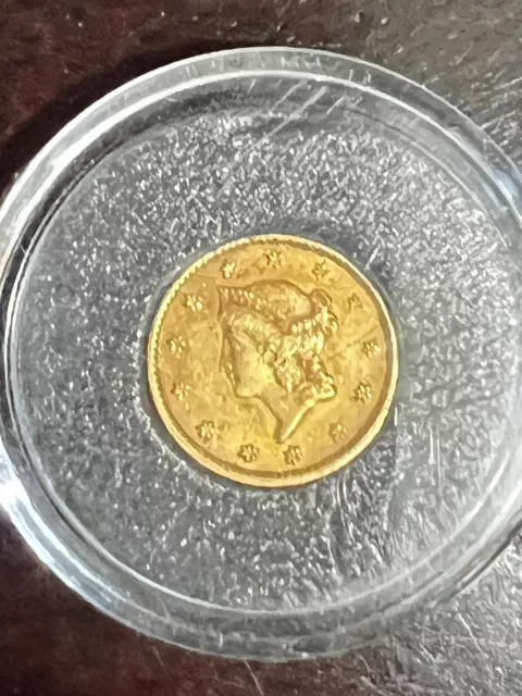 1853 U.S. One Dollar $1 Liberty Head Gold Coin