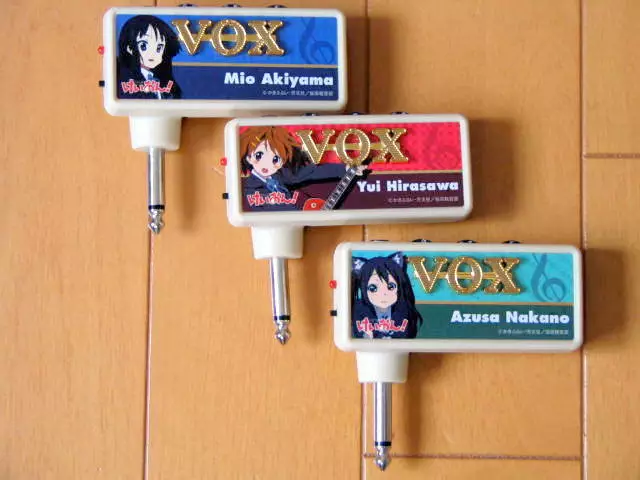 SEHR SELTEN! JAPAN LIMITED VOX AmPlug K-ON! 3er Set Mio Yui Azusa Gitarren-Effektverstärker