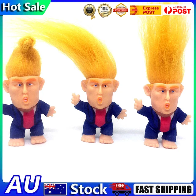 US President Donald Trump Hair Troll Doll Funny Novelty Gag Gift Party Favors