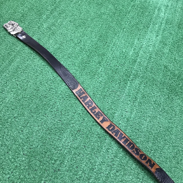 Harley-Davidson Motorcycles Vintage  Tooled Leather Belt Size 40