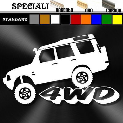 Camper Adesivo 4X4 Camper Auto Barca BUSSOLA Bicolore JEEP LAND ROVER OFF ROAD  Sticker 