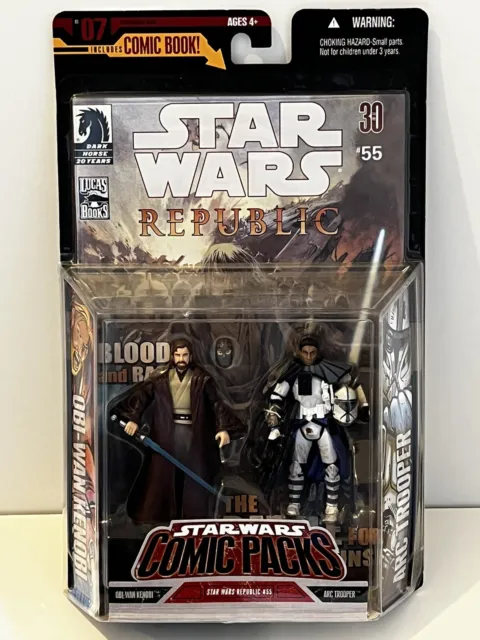 Star Wars Action Figures 3.75” Comic Packs #7 Obi-Wan Kenobi & Arc Trooper