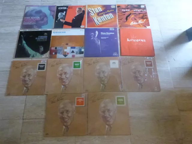 Lot de 13 Disques vinyle Lp 33 tours Jazz Stan Kenton et Alan Hacker + 1 livret