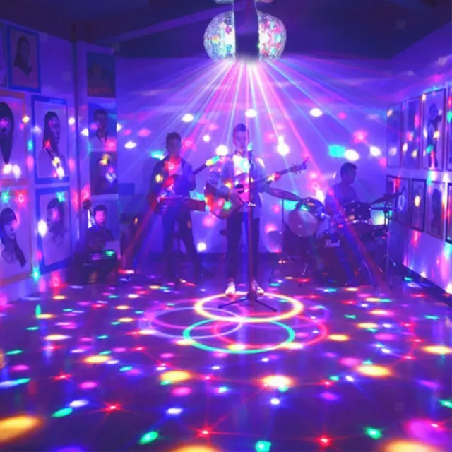 Club Disco RGB E27 6W Lichtkristallkugelbirne Partylampe Effektbeleuchtung
