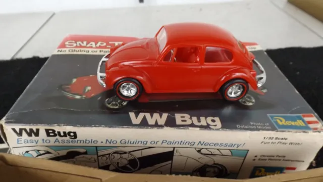 Vintage Revell 1/32 Snap Together VW Bug Model Kit # H-1106 Built