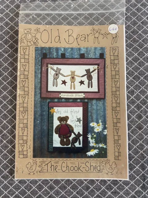 The Chook Shed Old Bear Patchwork Nursery Wall Hangings. New