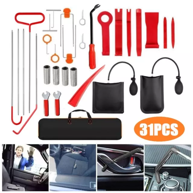 31PCS Emergency Auto Tool Window-Car Door Open Unlock|Lock Out Universal Kit UK