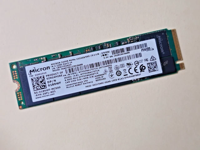 Solid State Micron 2200s Nvme Ssd Lenovo Micron Micron 2200s Nvme