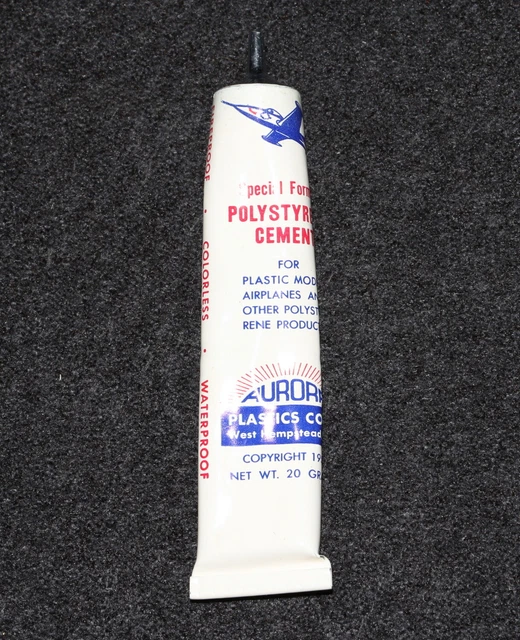 AURORA MODEL KIT Building Styrene Cement 1957 Sun Logo Vintage EUR 83