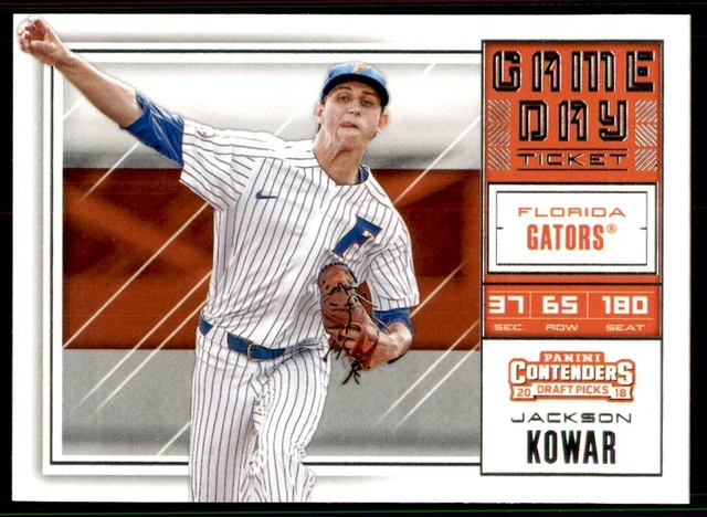 2018 Panini Contenders Draft Picks Game Day Tickets Jackson Kowar Florida Gators