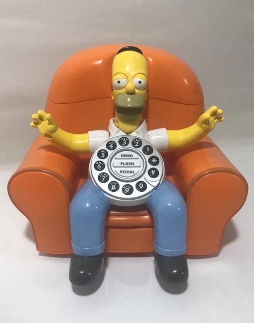 THE SIMPSONS “AT Home” Homer Simpson Animated Phone Vintage Rare