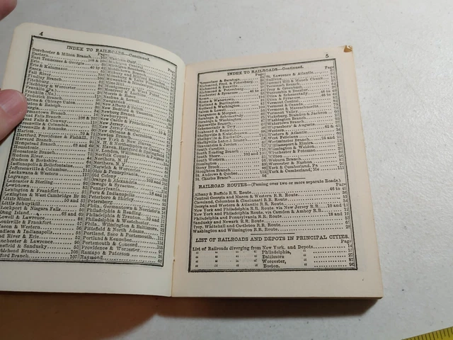 Vintage 1851 Pocket Railway Guide 1940s Reproduction Booklet Train Railroad Map 3