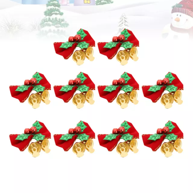 10 Pcs Christmas Ornaments Jingle Bells for Crafts Decorate