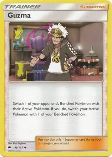 Guzma115/147 Burning Shadows Uncommon Near Mint NM Pokemon DNA GAMES