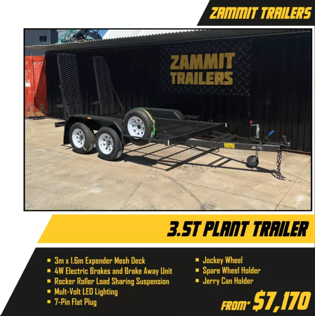 Plant Trailer | 3.5T GVM | Heavy Duty Suitable For Excavator & Skidsteer