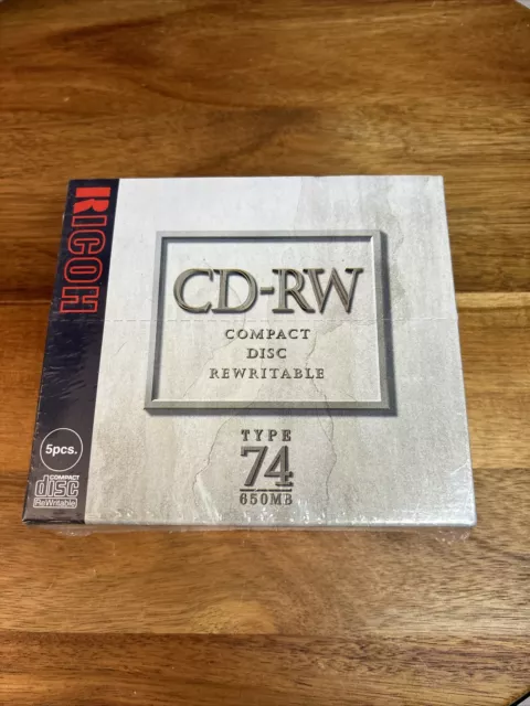 CD-RW 20 RICOH  74 Min 650 MB - Recordable Rewritable CD Disc Set 5..C3