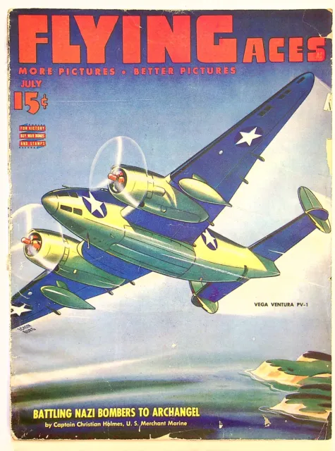 Flying Aces Pulp / Magazine Jul 1943 Vol. 44 #4 GD/VG 3.0