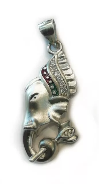 Indisch Traditionell Sterlingsilber Ganesh Einzigartig Anhänger Für Damen & Mens