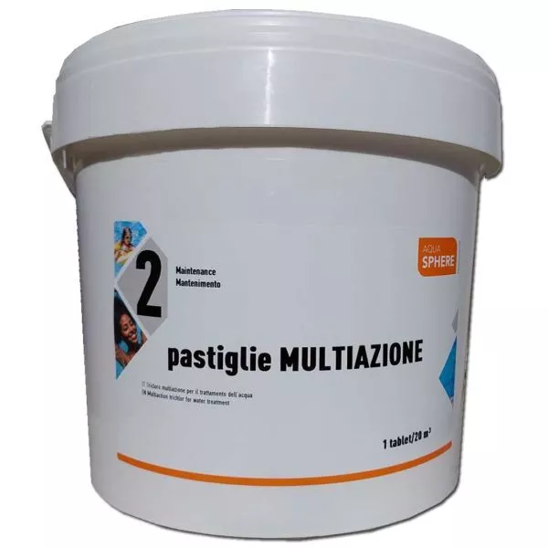 Pastiglie Multiazione 200 g Cloro Multifunzione Alghicida Flocculante Piscina 2