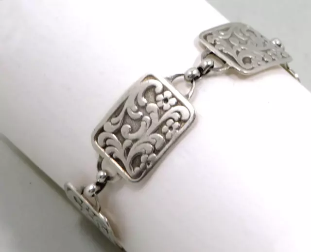 Art Deco Silberarmband ° Dekor floral ° ART DECO SILBER ARMBAND  Silver Bracelet