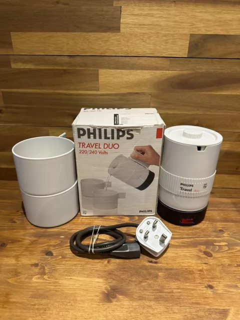 Philips Travel Duo 220/240 Volts Travel Kettle Caravan Camping Boxed HD4372