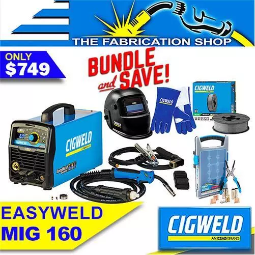 Cigweld EasyWeld 160 Welder Helmet, Gloves, Wire, Easy Weld PPE160A21 W1201160