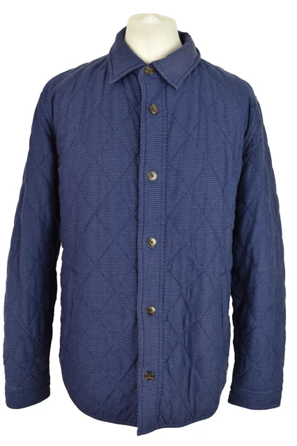 GAP Blue Padded Jacket size L Mens Button up Outdoors Outerwear Menswear