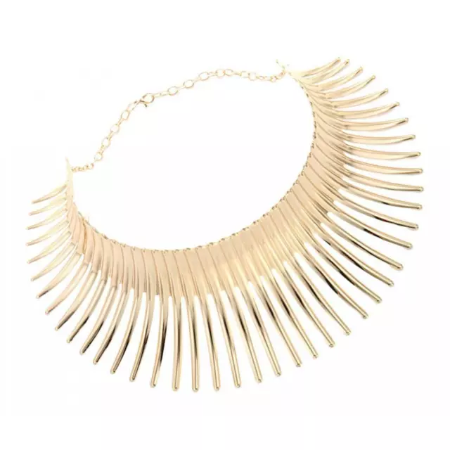 Mode Damen Statement Lätzchen Halskette Metall Taasel Halskette Halskette Gold