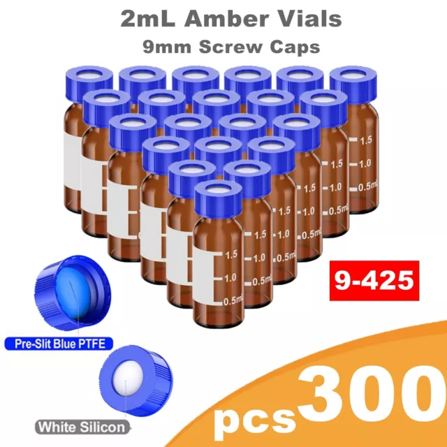 20Pcs 5ml Plastic Test Tubes Vials Sample Container with Cap for Chemist;;^