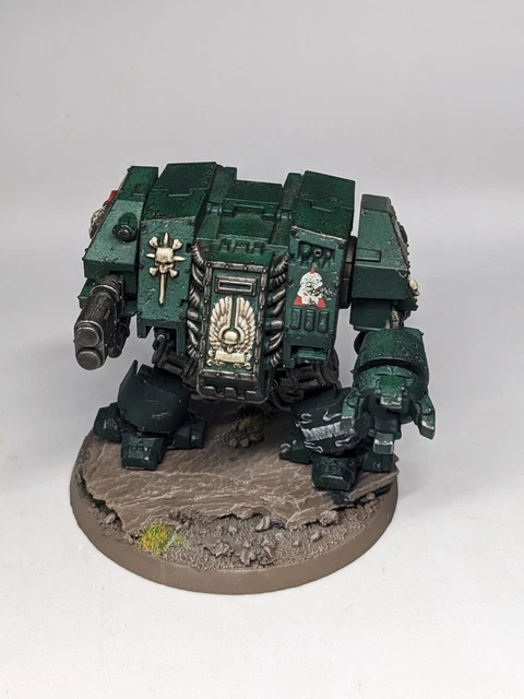 Space Marine Dark Angels Dreadnought – Warhammer 40K, Peint, Prêt à Jouer