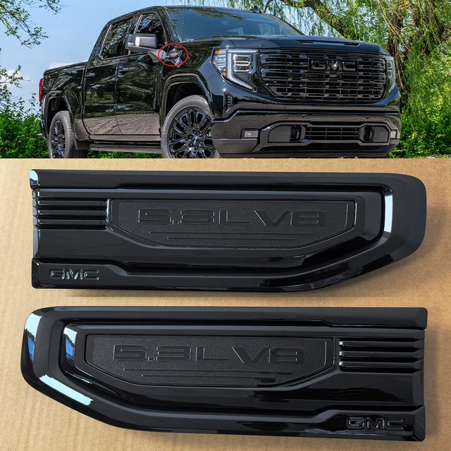TRCD Fender Vent Emblem Kit For 2019-2025 GMC Sierra 1500 - 5.3L V8 (Set Of 2)