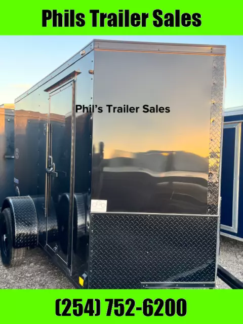 2024 Continental Cargo NEW 5X8 V-NOSE ENCLOSED CARGO TRAILER BLACKOUT 8.00