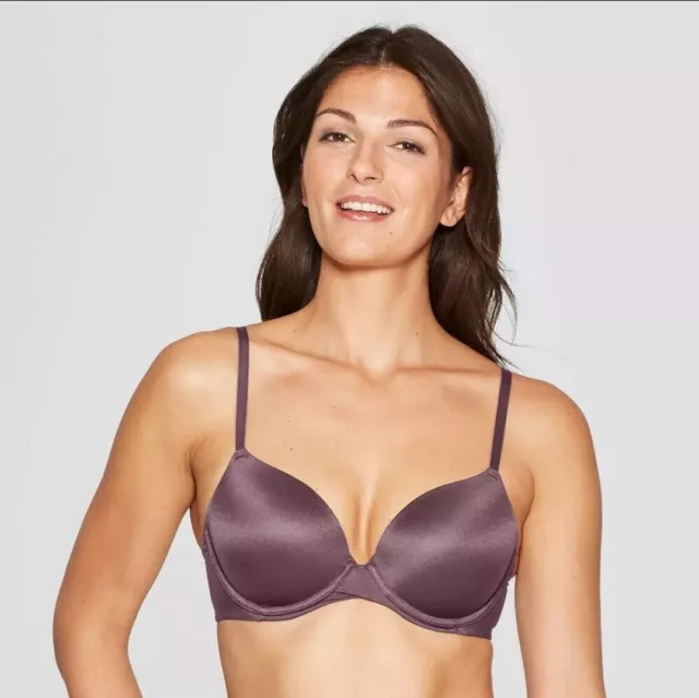 AUDEN THE ICON Full Coverage Lightly Lined Bra Black Cream Womens 36A  £13.36 - PicClick UK