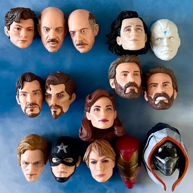 Marvel Legends Captain America Thor Black Widow Silk Potts Tony Stark head UPICK