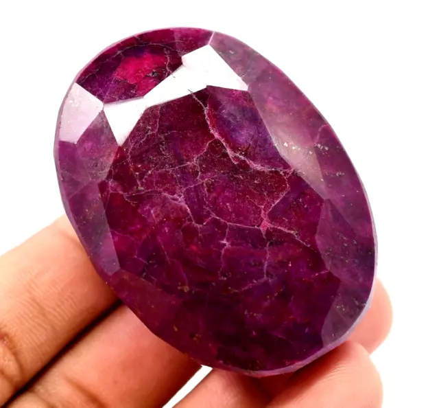 AAA+ 695 Ct. Natural Huge Red Ruby Oval Cut Loose Gemstone Gift for Women 3