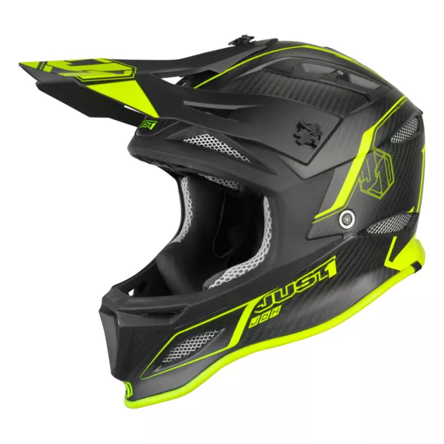 Casco Bicicleta Cross JUST1 JDH Mips Elements Negro/Amarillo