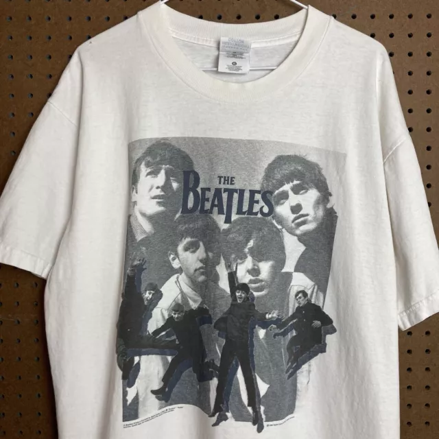 Vintage 90s 1996 The Beatles T-shirt Size XL Band Tee Music Concert Tour