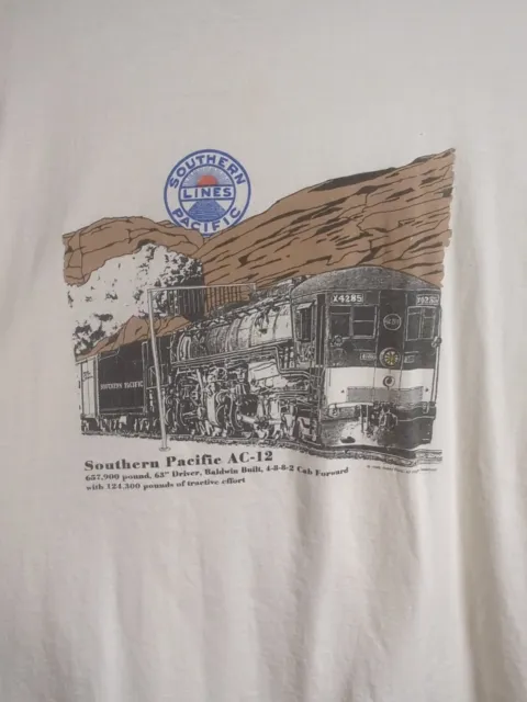 Southern Pacific Railroad Lines T-Shirt Sacramento Ac-12 Size XXXL 3XL 1998