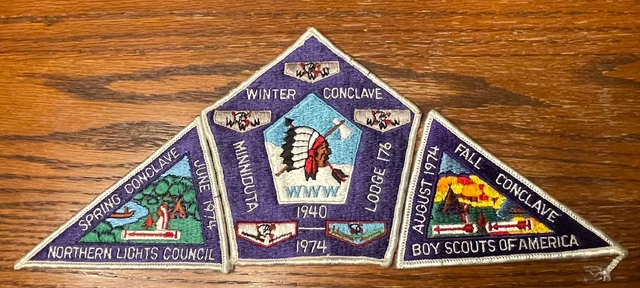 Boy Scout OA Lodge 176 Minniduta 1974 Event Patch Lot