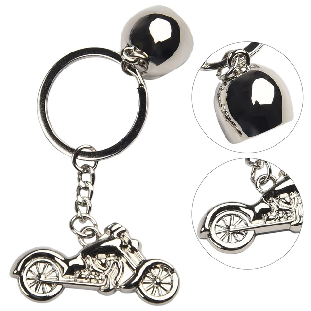 Vintage Motorcycle Helmet Keychain CAR Motocross Alloy Keyring Pendant