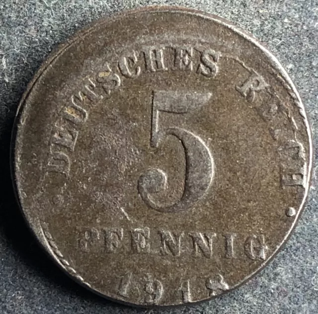 5 Pfennig 1918 A Deutsches Reich KM#19 Fehlprägung K031123AE