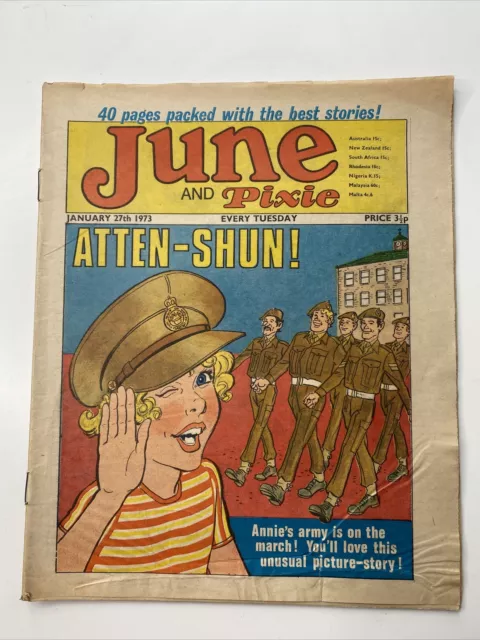 VINTAGE JUNE AND PIXIE COMIC - January 27th 1973 - Great Nostalgic Gift