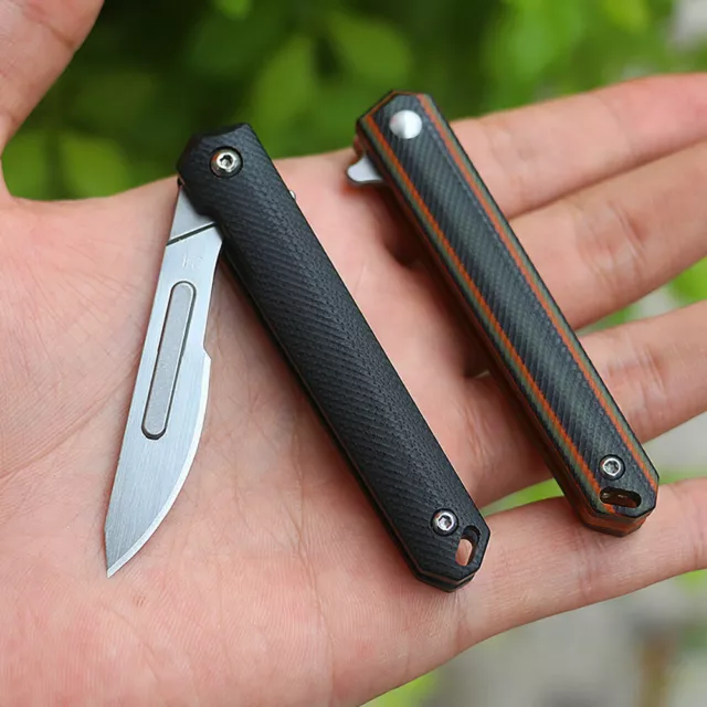 EDC G10 Survival Outdoor Pocket Knife Blade Tactical Folding Knives with Handle