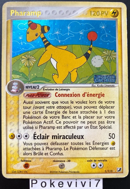 Carte Pokemon PHARAMP 1/115 Holo REVERSE Bloc EX Forces Cachées FR