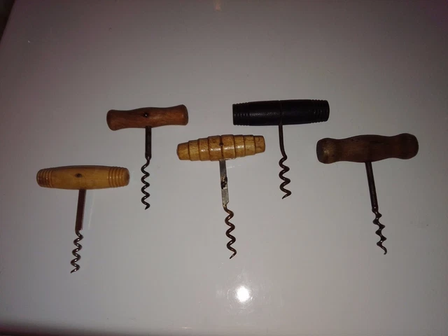 Ancien Tire-bouchon De Table En Bois – Patiné Et Fonctionnel, Objet Déco Vintage