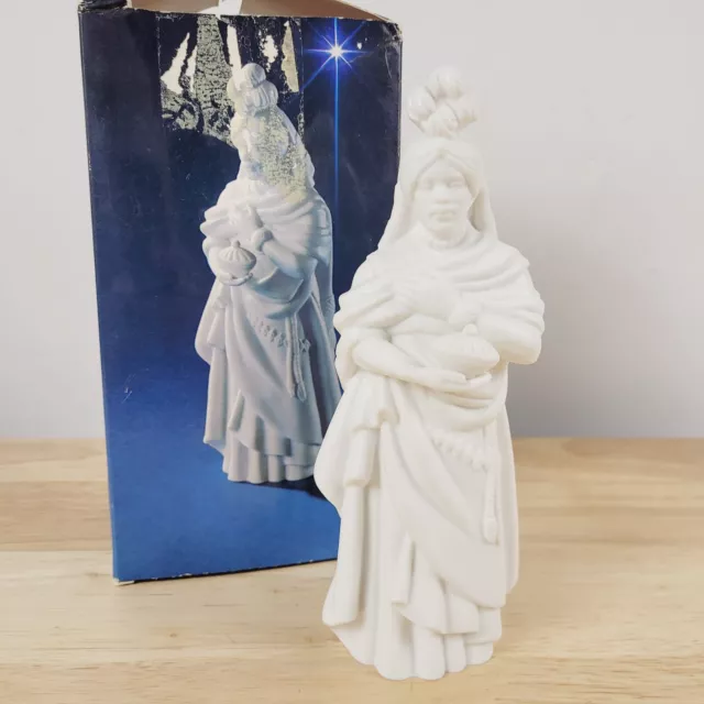 AVON Nativity Collectibles The Magi Kaspar Porcelain Bisque Figurine 1982 Vtg