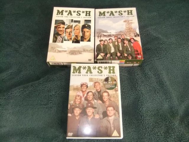 M.A.S.H DVDs series 2,3,4 Complete collectors editions box sets. (Region 2).