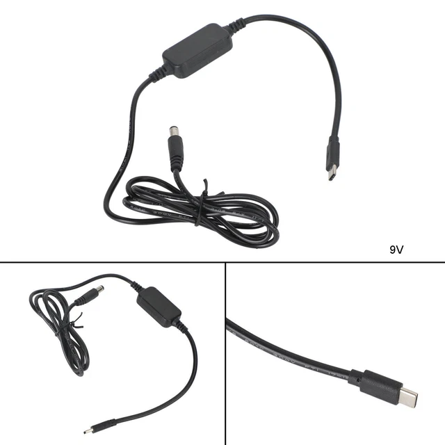 USB Type-C to 9/12/15V DC 5.5mm*2.5mm Adapter 1m 39.37inches PD Charger Cord AUS
