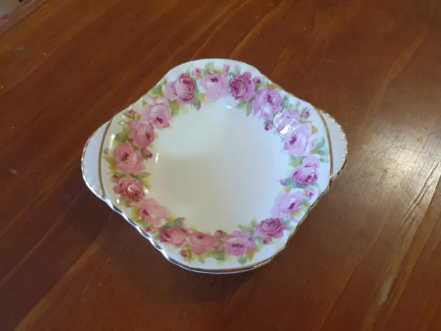 Vintage Royal Doulton Raby Rose D5533 Porcelain Pin/Butter Dish Made In England