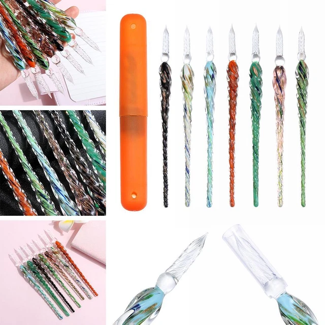 Malerei Geschenk Unterschrift Drip Brunnen Pens Dip Pen Glas Füllung Tinte